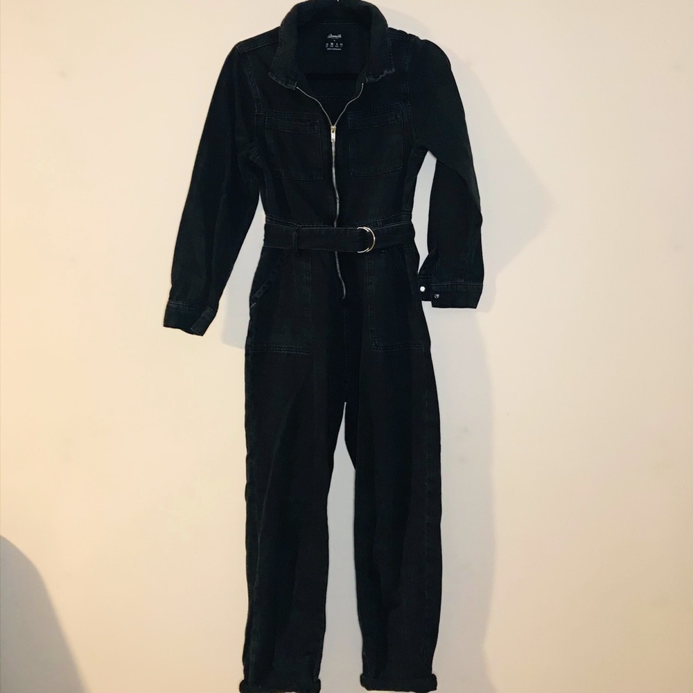 Black Jean Jumpsuit